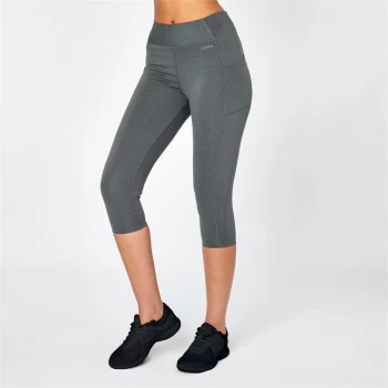 Image of USA Pro Capri Cropped Leggings - Grey