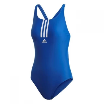 Image of adidas SH3. RO Mid 3-Stripes Swimsuit Womens - Royal Blue / White