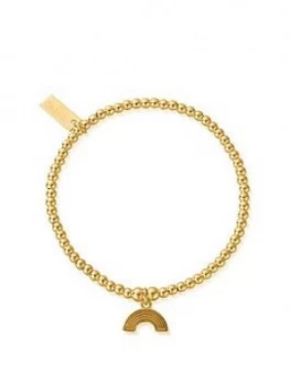 Image of Chlobo Chlobo Sterling Silver Gold Plated Cute Charm Rainbow Bracelet