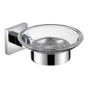 Image of Square Chrome Wall Mounted Soap Dish - sq-dish-c - Bristan