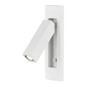 Image of Wall lamp with e-reader Gokova White sand 1 bulb 16,5cm