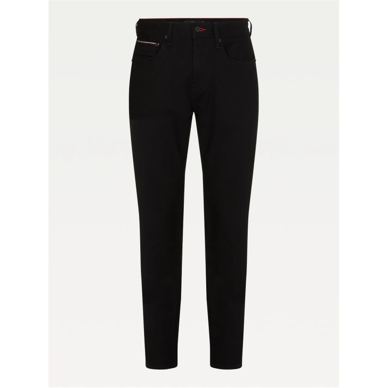 Image of Tommy Hilfiger Straight Denton Jeans - Black 36 R