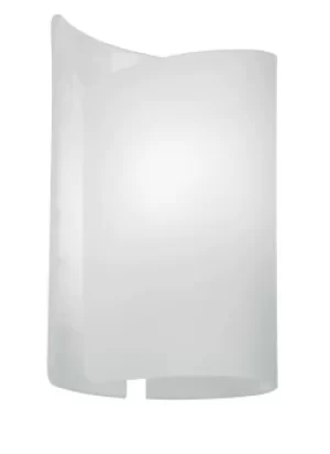 Image of Imagine Curved Glass Wall Light, White, E27