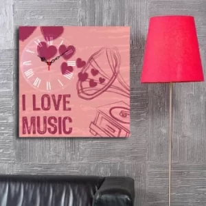 Image of 4545CS-49 Multicolor Decorative Canvas Wall Clock