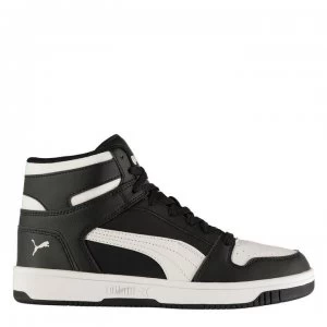 Image of Puma Rebound Lay Up SL High Top Trainers Mens - Black/White