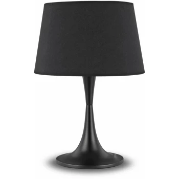 Image of Ideal Lux London - 1 Light Large Table Lamp Black, E27