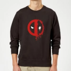 Image of Marvel Deadpool Split Splat Logo Sweatshirt - Black