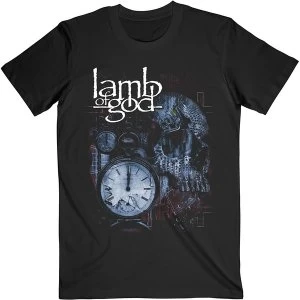 Image of Lamb Of God - Circuitry Skull Recolor Unisex X-Large T-Shirt - Black