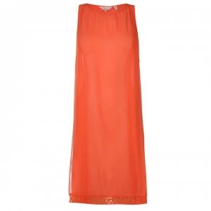 Image of Ted Baker Ted Lattice Hem Dress Womens - Orange