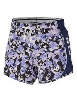 Image of Nike Older Girls Dry Tempo Printed Short - Black/Navy
