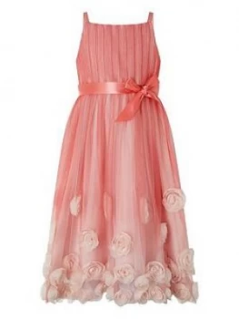 Image of Monsoon Girls Sienna 3D Ombre Dress - Pink, Size 5 Years, Women