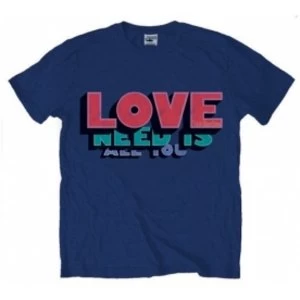 Image of The Beatles AYNIL Men Navy T-Shirt Medium