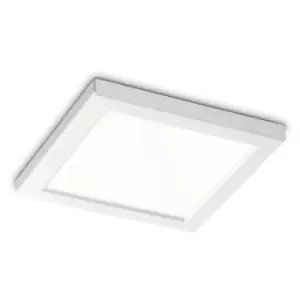 Image of Ideal Lux AURA Square LED Recessed Downlight White, 4000K, Non-Dim