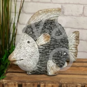 Image of Polystone Mosaic Fish Decorative Garden Ornament
