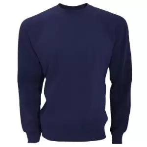 Image of SG Mens Long Sleeve Crew Neck Sweatshirt Top (S) (Navy Blue)