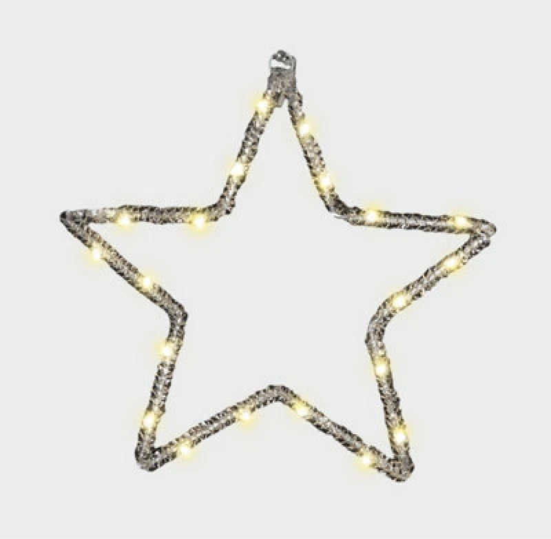 Image of Xmas Haus 25Cm 20L Warm White LED Hanging Star ,3Xaa