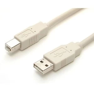 Image of 6 ft Beige A to B USB 2.0 Cable MM