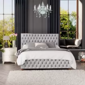 Image of Laurence Llewelyn-Bowen Laurence Llewelyn Bowen Seren Ottoman Storage Bed Mirazzi Velvet Silver Single