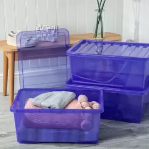 Image of Wham Set 3 Crystal 45 Litre Box & Lid - Blue