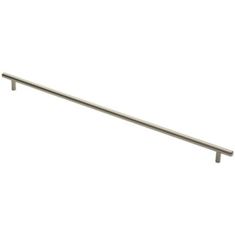 Image of Loops Round T Bar Cabinet Pull Handle 572 x 12mm 512mm Fixing Centres Satin Nickel Metallics unisex
