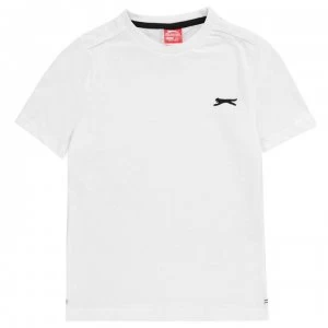Image of Slazenger Plain T Shirt Junior Boys - White