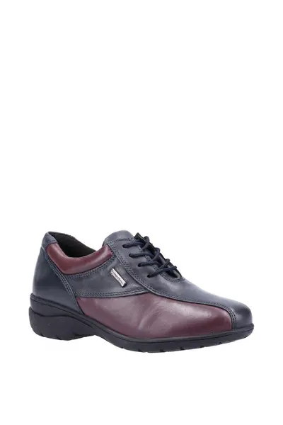Image of Cotswold 'Salford 2' Leather Lace Ladies Shoes Navy