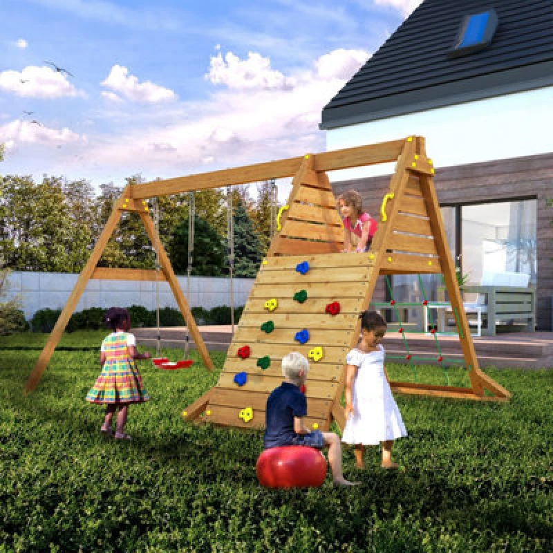 Image of Shire Spider King Teak Painted With Climbing Ramp