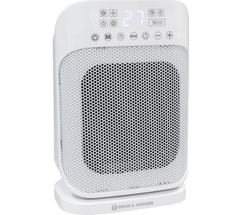 Image of SPEAR & JACKSON 38885 Hot & Cool Tower Fan - White 5025301388850