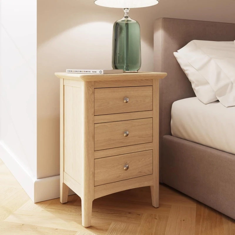 Image of FWStyle FWStyle Ready Assembled 3 Drawer Chest Of Drawers Natural Ash in Brown Brown One Size Unisex 5056413128430