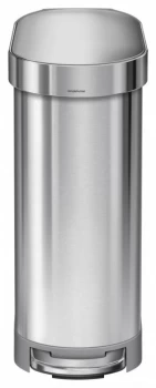Image of simplehuman 45 Litre Slim Pedal Bin Stainless Steel