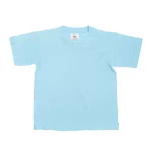 Image of B&C Kids/Childrens Exact 150 Short Sleeved T-Shirt (3-4) (Sky Blue)