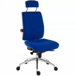 Image of Teknik Office Ergo Plus Premier Chair with Headrest, Blue