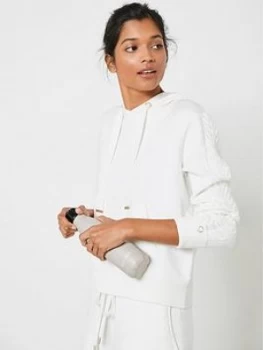 Image of Mint Velvet Cable Sleeve Hoodie - Cream