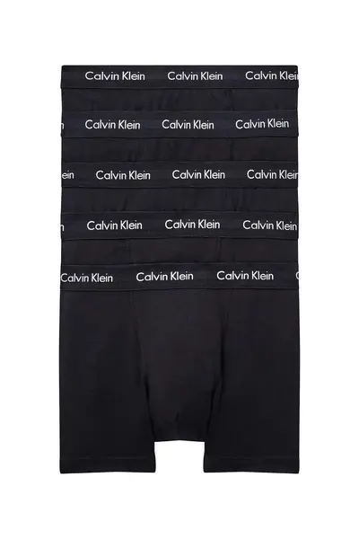 Image of Calvin Klein 5 Pack Cotton Stretch Trunk Black