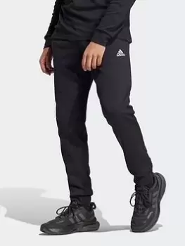 Image of adidas Sportswear Sportswear Essentials French Terry Tapered Cuff Joggers - Black, Size XS, Men