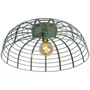 Image of Lucide ELODIE - Flush Ceiling Light - Ø56cm - 1xE27 - Turquoise