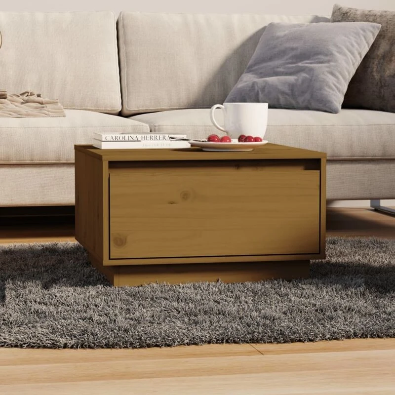 Image of VIDAXL Coffee Table Honey Brown 55x56x32cm Solid Wood Pine Vidaxl 8720286842348