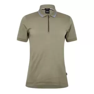 Image of Boss Polston Mercerised Polo Shirt - Green
