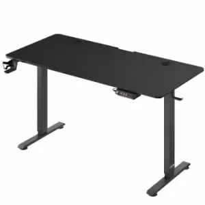Image of Height Adjustable Desk Black 140x60x73-118cm LCD Display