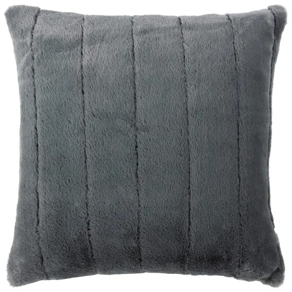 Image of Empress Faux Fur Cushion Charcoal / 55 x 55cm / Polyester Filled
