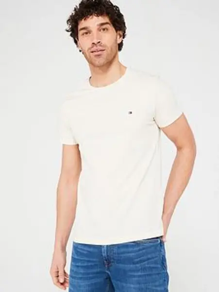Image of Tommy Hilfiger Stretch Slim Fit T-Shirt - Light Natural