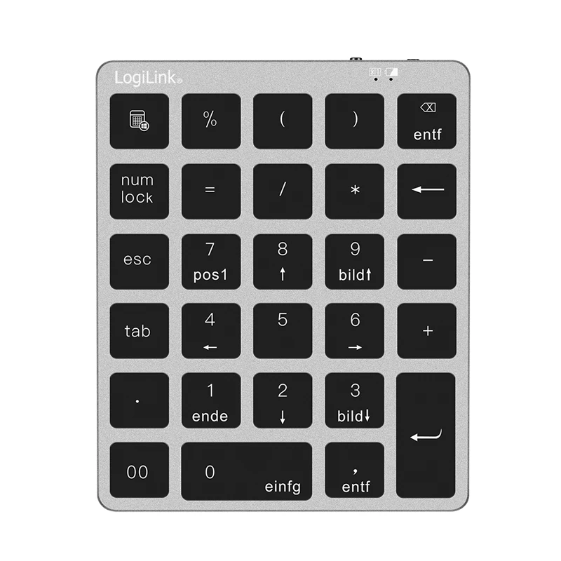 Image of LogiLink ID0212 numeric keypad Laptop/PC Bluetooth Grey