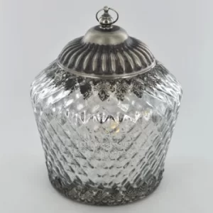 Image of LED Lantern Silver H19cm