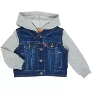 Image of Levis INDIGO JACKET boys's Childrens Denim jacket in Blue. Sizes available:6 months,12 mois,18 months,24 mois