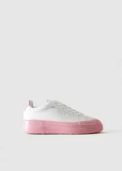 Image of Mallet Womens Grftr Dipped Sole Trainer In Pink Dip