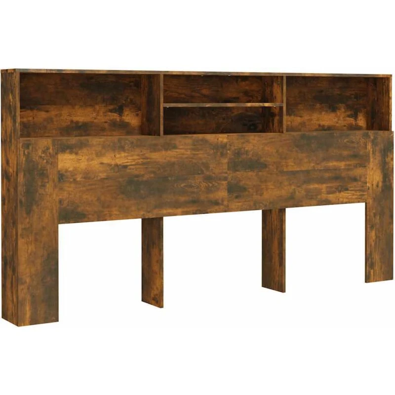 Image of VIDAXL Headboard Cabinet Smoked Oak 200x19x103.5cm Vidaxl 8720286968826
