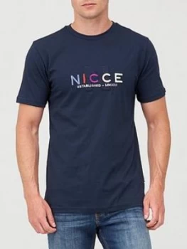 Image of Nicce Monta T-Shirt - Navy