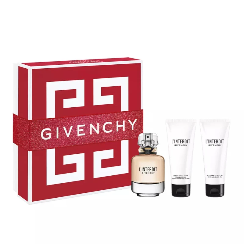 Image of Givenchy L'interdit 3 Piece Gift Set: Eau de Parfum 80ml - Body Lotion 75ml - Shower Gel 75ml