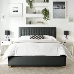 Image of CL Opulence Twill Double Ottoman Bedframe Charcoal