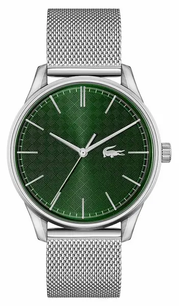 Image of Lacoste 2011189 Mens Vienna Green Dial Steel Mesh Watch
